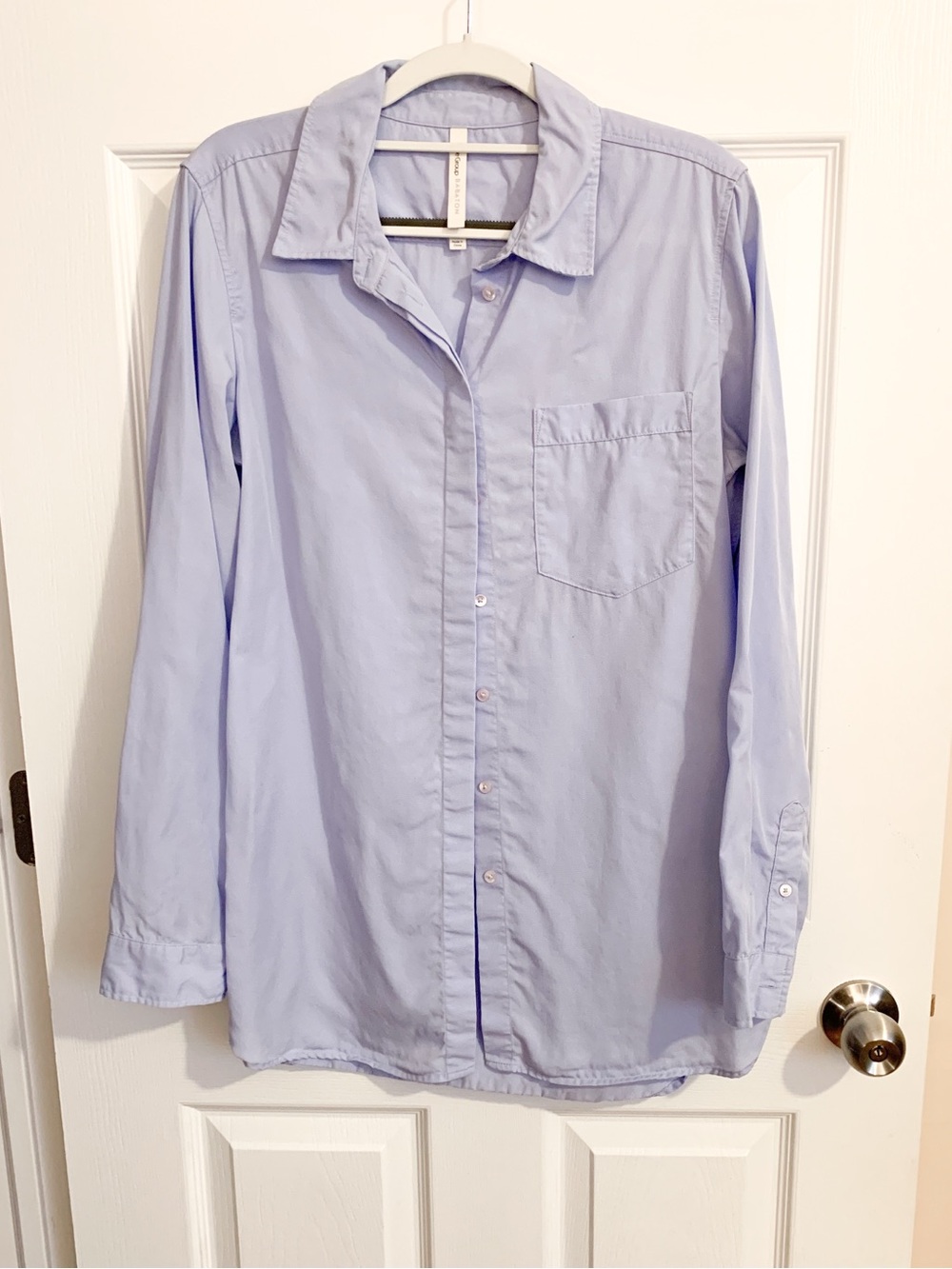 The Group Babaton womans light blue button down - size M (Has small FLAW)